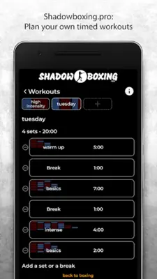 Shadow Boxing Workout Creator android App screenshot 17